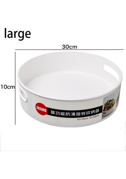 Beyaz Alt L Tarzı Plastik Tembel Döner Depolama Kabı - Mutfak Dolabı, Banyo Için Kaymaz Döner Organizer Tepsi (Yurt Dışından)