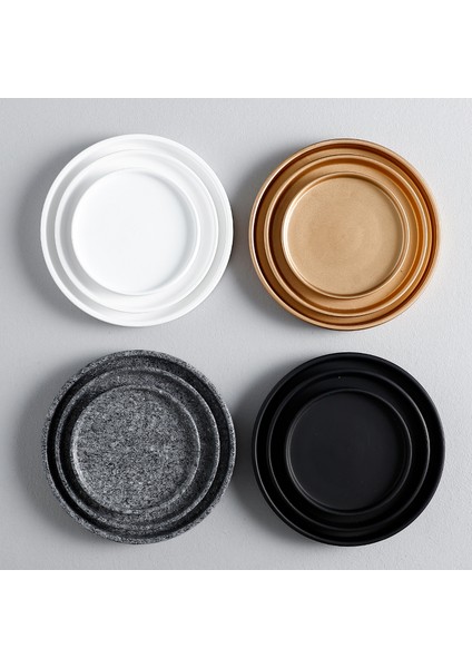 Turuncu Tarzı Çiçek Vazo Taban Saksı Tepsi Servis Tepsi Seramik Yemek Tepsisi Altın Siyah Beyaz Dekorasyon (Yurt Dışından) indirimleri