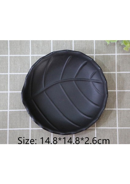 Yaprak Stili Siyah Oval Yüzük Tepsi Takı Tepsi Anahtar Tepsi Organizer Makyaj Masası Dekor Anahtar Tepsi Takı Kase Dekoratif Tepsi Organizer (Yurt Dışından)