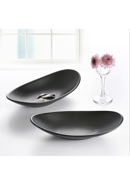 Yaprak Stili Siyah Oval Yüzük Tepsi Takı Tepsi Anahtar Tepsi Organizer Makyaj Masası Dekor Anahtar Tepsi Takı Kase Dekoratif Tepsi Organizer (Yurt Dışından)