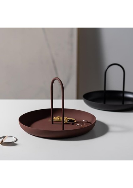 B Tarzı Şirin Hayat Plastik Kuzey Beyaz Yuvarlak Takı Tepsisi Oturma Odası Mutfak Masa Yemek Yüzük Tepsiler Depolama Kanepe Tepsi Tutacaklı Dekor (Yurt Dışından) indirimleri