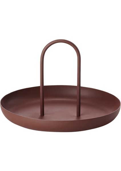 B Tarzı Yuvarlak Takı Tepsisi Oturma Odası Mutfak Masası Yemek Yüzük Tepsileri Saklama Koltuk Tepsisi Tutma Kolu Dekor (Yurt Dışından)