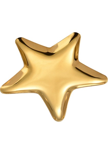 J Tarzı Basit Beş Köşeli Yıldız Şekilli Paslanmaz Çelik Tepsi Takı Saklama Tepsisi Atıştırmalık Tepsi Küçük Takı Kozmetik Sergi Tepsisi (Yurt Dışından)