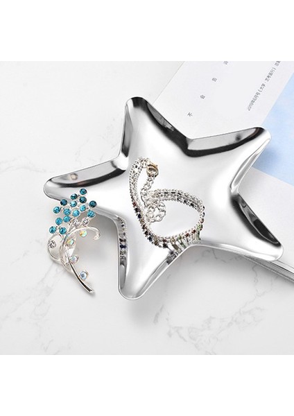 J Tarzı Basit Beş Köşeli Yıldız Şekilli Paslanmaz Çelik Tepsi Takı Saklama Tepsisi Atıştırmalık Tepsi Küçük Takı Kozmetik Sergi Tepsisi (Yurt Dışından) indirimleri