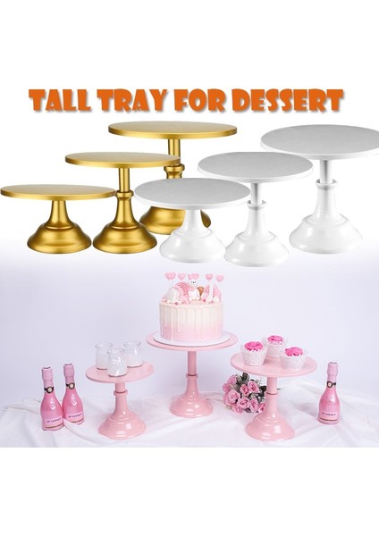 Pembe M Tarzı Ev Partisi Gösteri Standı Düğün Dekorasyon Demir Doğum Günü Tepsi Tatlı Fırın Masaüstü Çay Saati Pasta Standı (Yurt Dışından)