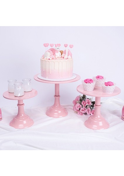 Pembe M Tarzı Ev Partisi Gösteri Standı Düğün Dekorasyon Demir Doğum Günü Tepsi Tatlı Fırın Masaüstü Çay Saati Pasta Standı (Yurt Dışından)