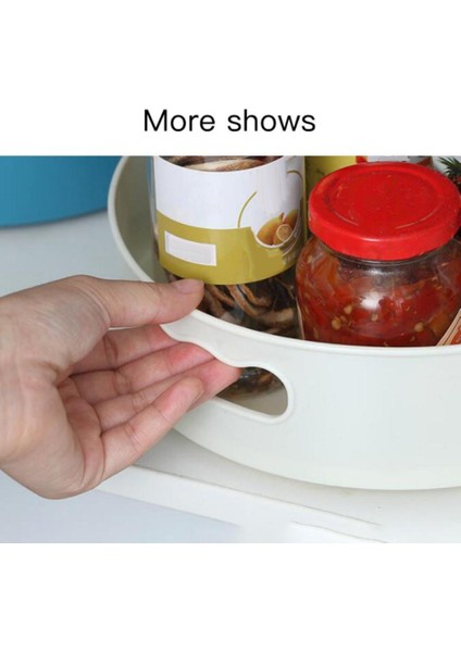 No.1 Tarzı Yeni 360 Derece Dönebilen Kaymaz Raf Mutfak Depolama Baharat Kavanozu Atıştırmalık Yiyecek Banyo Tepsi Düzenleyici (Yurt Dışından) modelleri