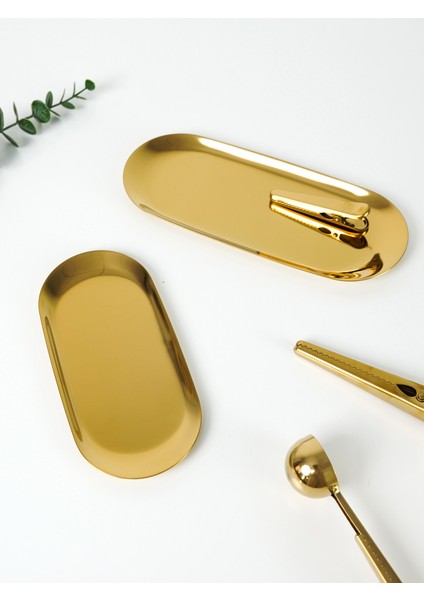 Büyük Altın Tarzı Goopeeg Dekoratif Metal Tepsi Kuzey Masaüstü Oval Depolama Tepsisi Düz Tabak Saf Renk Takı Avlu Işık Lüks Basit Tabak (Yurt Dışından) fırsatları