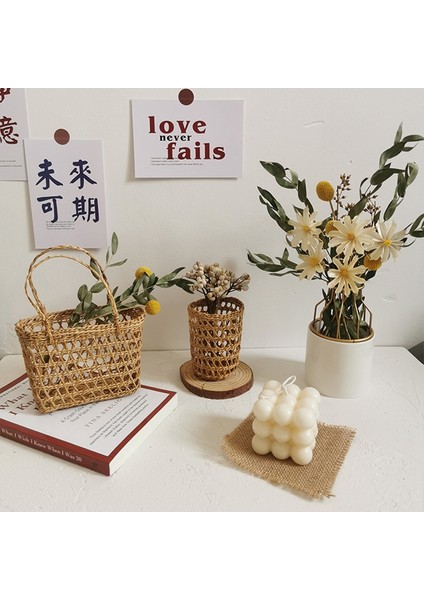 B Depolama Sepeti Stili Mini Depolama Sepeti Asma Çiçek Sepeti Ev Bahçe Duvar Dekoru Gereçler Organizatör Seyahat Depolama Çantaları Panier (Yurt Dışından) fırsatları