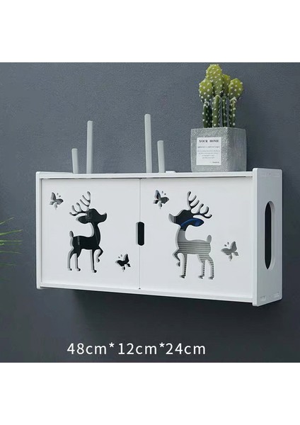 M Hindistan Cevizi Ağacı Stili Büyük Kablosuz Wifi Router Depolama Kutusu Duvar Askılı Priz Tahtası Raf Kablo Depolama Düzenleyici Ev Dekoru (Yurt Dışından) fırsatları