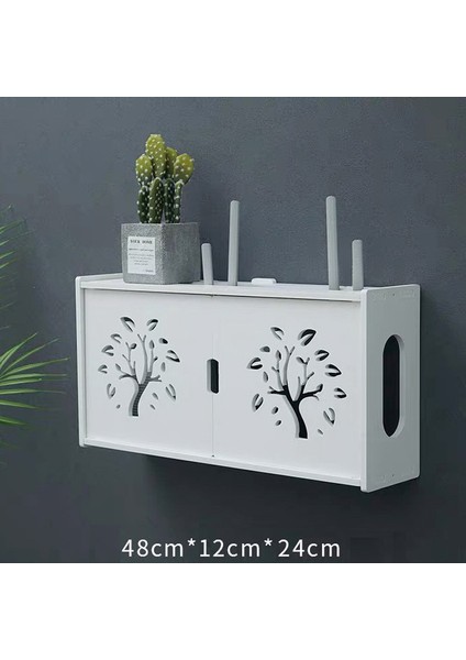 M Hindistan Cevizi Ağacı Stili Büyük Kablosuz Wifi Router Depolama Kutusu Duvar Askılı Priz Tahtası Raf Kablo Depolama Düzenleyici Ev Dekoru (Yurt Dışından) indirimleri