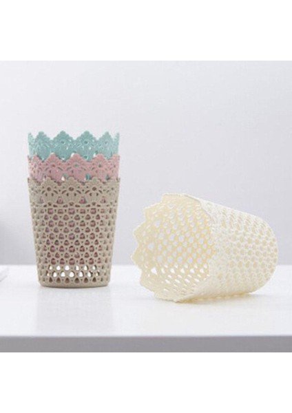 Pembe L Tarzı Plastik Saklama Sepetleri Hollow Çiçek Kalem Fırça Tutucu Çamaşırlar Saklama Sepeti Masaüstü Saklama Ev Saklama Organizatörü (Yurt Dışından) modelleri