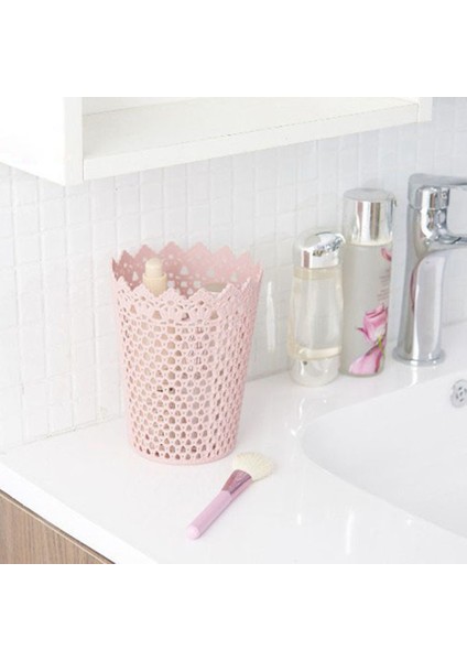 Pembe L Tarzı Plastik Saklama Sepetleri Hollow Çiçek Kalem Fırça Tutucu Çamaşırlar Saklama Sepeti Masaüstü Saklama Ev Saklama Organizatörü (Yurt Dışından) fırsatları