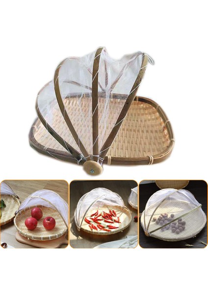 41X16CM Tarzı 1 Adet Yiyecek Ağı Kapağı Saklama Sepeti El Yapımı Çadır Sepeti Tepsi Meyve Sebze Ekmek Sepeti Basit Atmosfer Ağ Sıcak (Yurt Dışından) modelleri