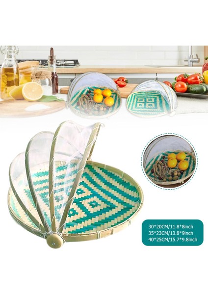 41X16CM Tarzı 1 Adet Yiyecek Ağı Kapağı Saklama Sepeti El Yapımı Çadır Sepeti Tepsi Meyve Sebze Ekmek Sepeti Basit Atmosfer Ağ Sıcak (Yurt Dışından) fırsatları