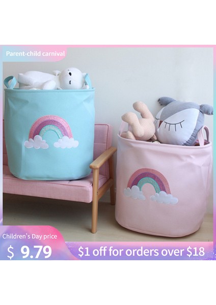 Bir Stil Bebek Çamaşır Sepeti Süper Büyük Çekmeceli Kirli Kıyafetler Oyuncaklar Saklama Kutusu Sevimli Pembe Katlanabilir Depolama Çantası Ev Eşyaları Sundri (Yurt Dışından) fiyatları