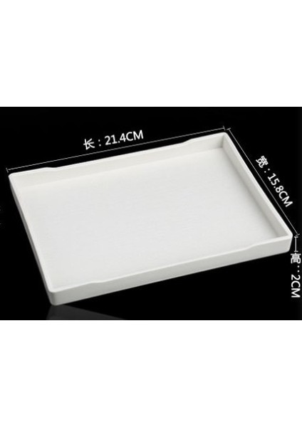 Beyaz2 Tarzı Siyah Beyaz Dikdörtgen Otel Melamin Tepsi Su Bardağı Çay Tepsisi Yaratıcı Plastik Oda Yıkama Saklama Tepsileri (Yurt Dışından)