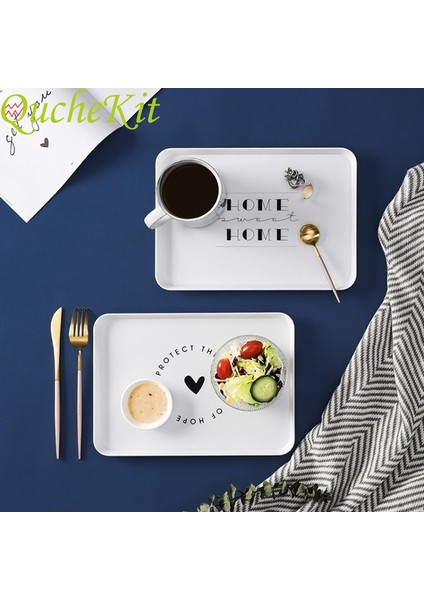 Aşk-Kalp Tarzı Kuzey Avrupa Tarzı Plastik Saklama Tepsisi Kare Kahvaltı Tabakları Tatlı Kek Atıştırmalık Meyve Tabağı Sofra Takımı Mücevherler Ekran Tutucu Tepsi (Yurt Dışından) fiyatları