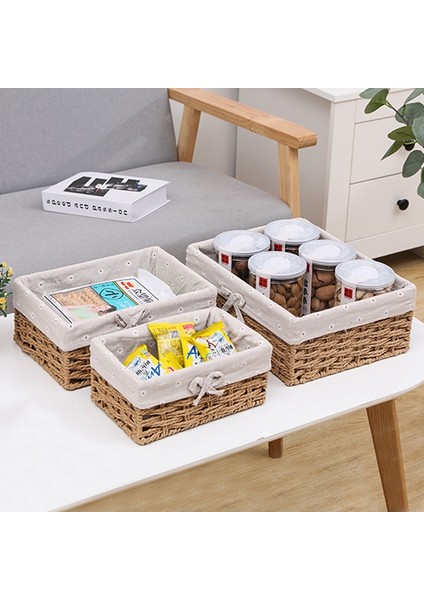 Turuncu Tarzı El Yapımı Depolama Kutusu Çamaşır Sepeti Hasır Sepet Masaüstü Kırtasiye Kozmetik Düzenleyici Giysi Kitap Atıştırmalık Oyuncaklar Depolama Kutusu (Yurt Dışından) indirimleri