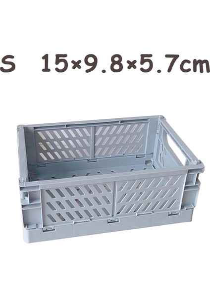 No.3 Tarzı Masaüstü Katlanabilir Depolama Sepeti Günlük Kırtasiye Plastik Depolama Kutusu Masaüstü Taşıma Sepeti Yurttaş Mutfak Depolama Sepeti (Yurt Dışından)