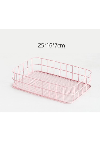 Pembe-5 Tarzı Altın Pembe Metal Tel Depolama Sepeti Ev, Ofis, Masa, Gereçler, Makyaj Fırça Tutucu, Kuzey Dekor, Demir Sepet Düzenleyici (Yurt Dışından)