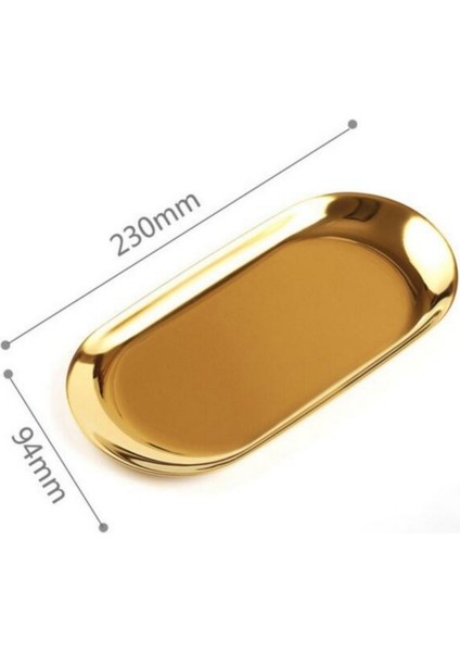 Büyük Bir Stil Yeni Renkli Metal Saklama Tepsisi Altın Oval Noktalı Meyve Tabağı Küçük Eşyalar Takı Gösterme Tepsisi Ayna (Yurt Dışından)
