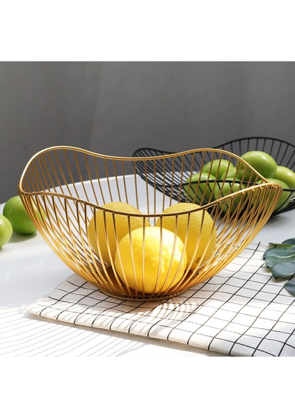 C Tarzı Altın Tarzı Metal Meyve Sepeti Modern Tel Atıştırmalık Ekmek Sebze Saklama Kabı Mutfak Yumurta Tatlı Tutucu Nordic Organizer Pasta Standı (Yurt Dışından) fiyatları