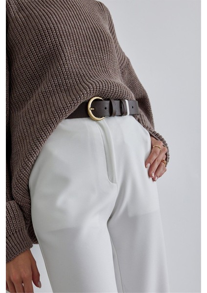 Lacivert Acı Kahve Gold Oksit Tokalı Kemer Poliüretan Type 4 modelleri