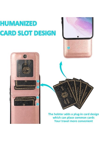 Kredi Manyetik ile Samsung Galaxy S23 Artı Durumda Cüzdan ile Uyumlu (Yurt Dışından)