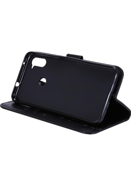 Samsung Galaxy A11 Için Kickstand Durumda Kart Tutucu Pu Deri Bilek (Yurt Dışından)
