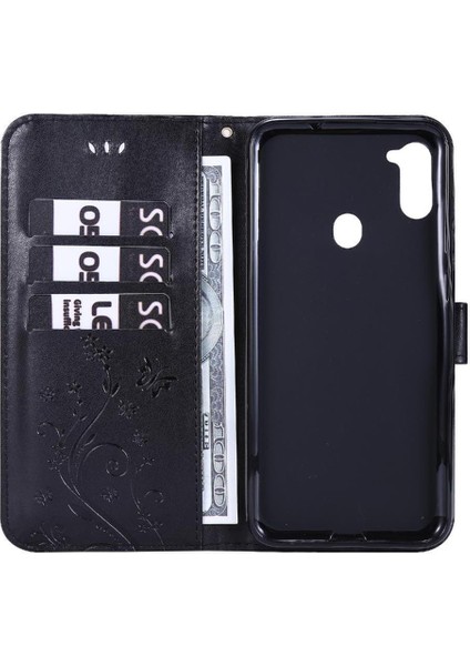Samsung Galaxy A11 Için Kickstand Durumda Kart Tutucu Pu Deri Bilek (Yurt Dışından)