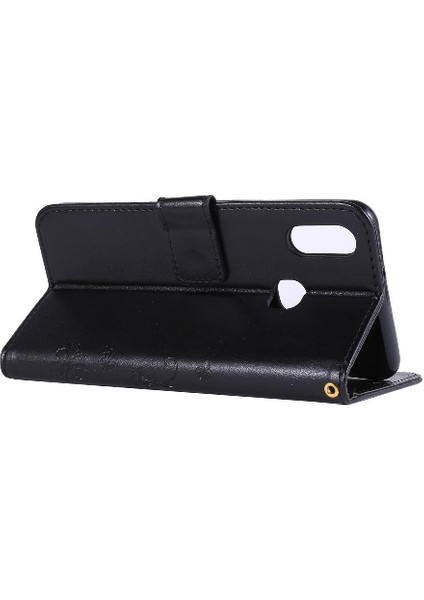 Samsung Galaxy A10S Kickstand Manyetik Kapatma Pu Deri Için Filp Durumda (Yurt Dışından)