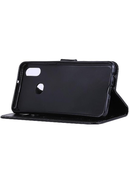 Samsung Galaxy A10S Kickstand Manyetik Kapatma Pu Deri Için Filp Durumda (Yurt Dışından)