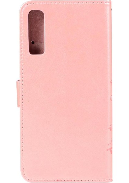 Samsung Galaxy A7 2018 Kickstand Pu Deri Kart Tutucu Için Filp Durumda (Yurt Dışından)