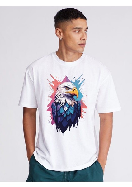 Kartal Tişörtü - Eagle Tshirt - Renkli Kartal Tişörtü - Colorful Eagle Tshirt