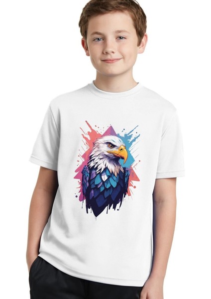 Kartal Tişörtü - Eagle Tshirt - Renkli Kartal Tişörtü - Colorful Eagle Tshirt