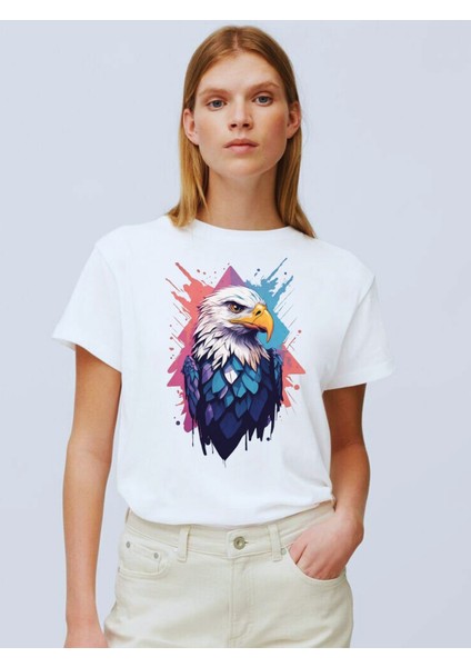 Kartal Tişörtü - Eagle Tshirt - Renkli Kartal Tişörtü - Colorful Eagle Tshirt