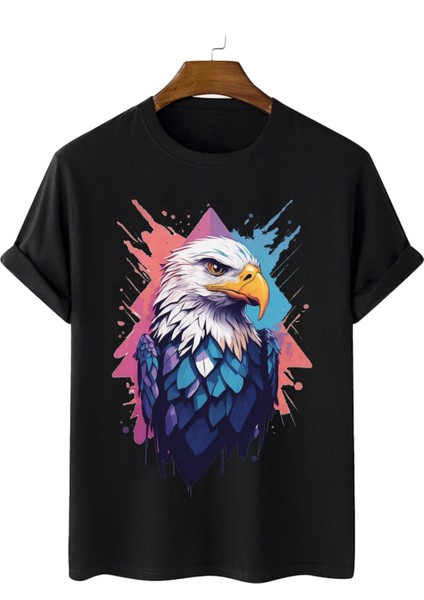 Kartal Tişörtü - Eagle Tshirt - Renkli Kartal Tişörtü - Colorful Eagle Tshirt