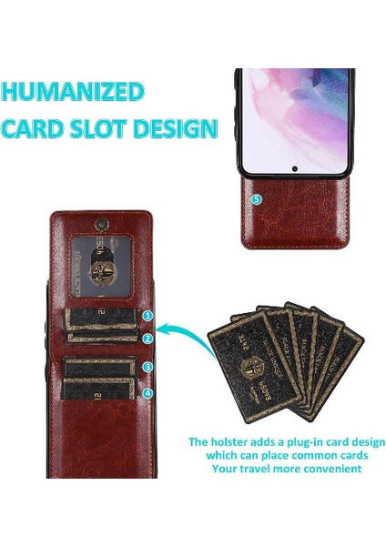 Samsung Galaxy S21 Fe Kart Tutucu Manyetik Toka Kickstand ile Uyumlu (Yurt Dışından) fırsatları