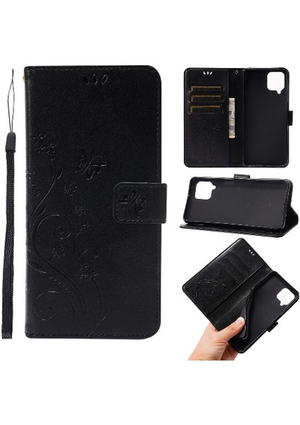 Samsung Galaxy A22 4g Için Filp Durumda Kart Tutucu Kickstand Pu Deri Bilek (Yurt Dışından)