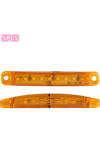Parmak LED 9 LED 4W 12-24V 10CM Sarı / LAAM660