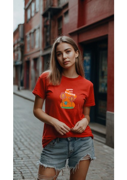 Kadın Baskılı T-Shirt Kadın Tişört modelleri