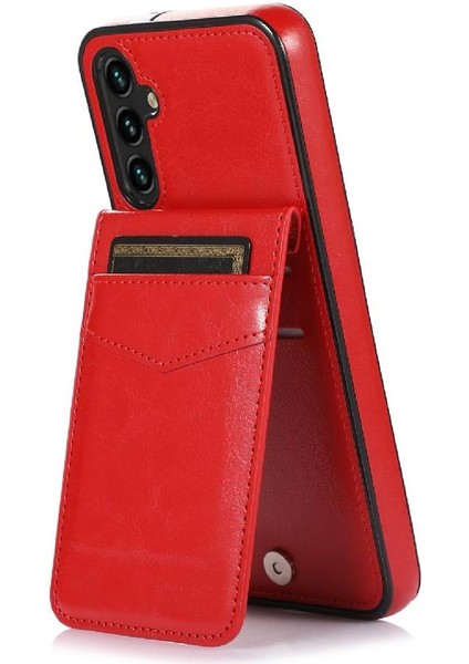 Samsung Galaxy A15 5g Premium Deri Kart Tutucu Toka ile Uyumlu (Yurt Dışından)