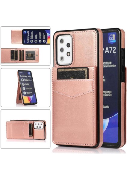 Kredi Manyetik Toka Kickstand ile Samsung Galaxy A72 5g ile Uyumlu (Yurt Dışından)
