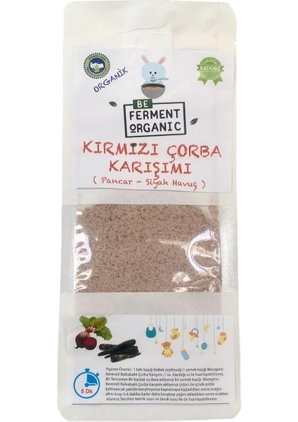 Beferment Organic Kırmızı Sebzeli Ek Gıda Çorbası  180 G Jelatin