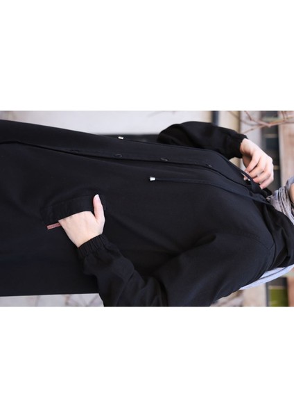 Denim Kapşonlu Kap- Denim Pardesü/ Kahverengi indirimleri