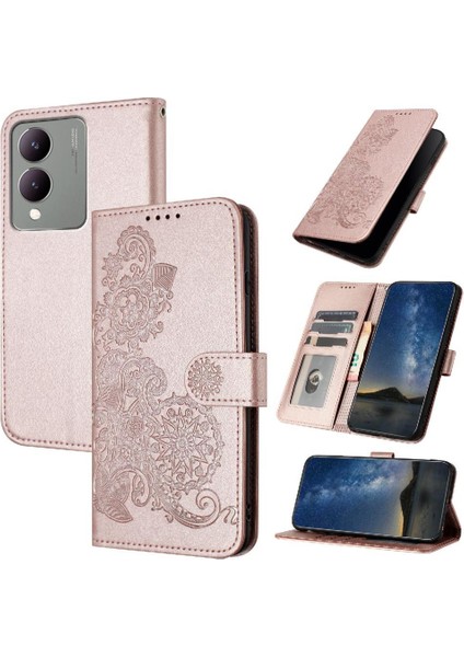 Vıvo Y17S Pu Deri Manyetik Kapatma Kickstand Koruyucu Için Flip Case (Yurt Dışından)