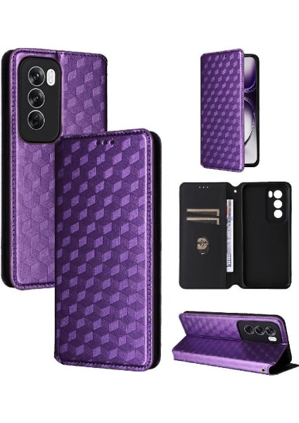 Oppo Oppo 12 5g Manyetik Kapatma Kart Yuvaları Tutucu Pu 3D Için Flip Case (Yurt Dışından)