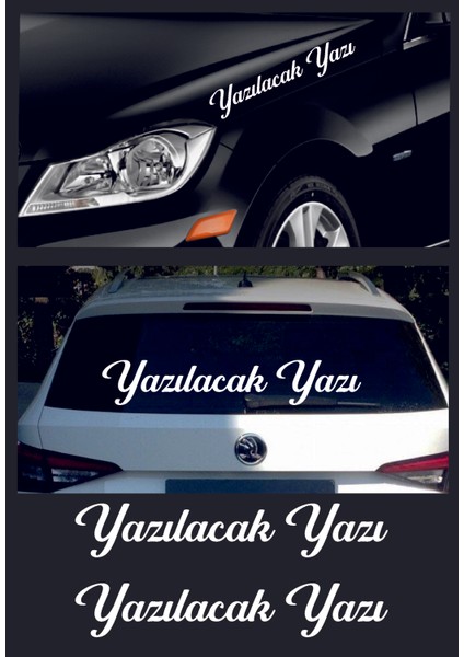 Sticker Usta Kişiye Özel Yazı 2 Adet Isim Soyisim Araba Oto Motosiklet Sticker 00097