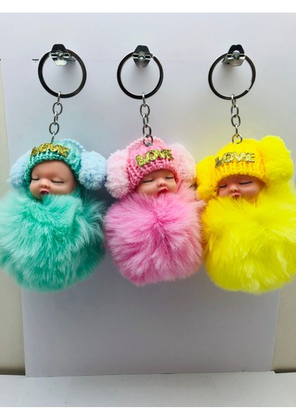 Peluş Sevimli Bebek Anahtarlık, Çanta Süsü 1 Adet Fiyatıdır